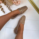 ANNE FRINGE SLIPPER AQ212 - BROWN