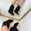 FRINGE BOOT K-99501 - BLACK