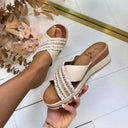 PLATEAU IMPRIMÉ SANDALE HG-116 - BEIGE