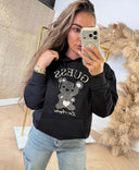 GUESS RHINESTONES MINI BEAR HOODIE V6BQ28K9361 - JBLK