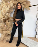 GUESS OLYMPE STRAIGHT PANTS V6YB18K4315 - BLACK