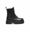 *ACTIE* LEATHER LOOK BOOT DES901 - BLACK