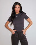 UNIQUE THE LABEL ROBYN SHORTSLEEVE CHARCOAL