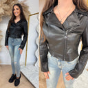 GUESS CLASSY LEATHER LOOK JACKET W5RL22WE480