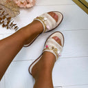 SCHÖNER DETAIL-PANTOFFEL GQ8-079 - BEIGE
