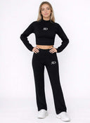 RD SIGNATURE BIBI LANGES STRICK-CROPTOP – SCHWARZ