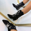 FRINGE INDIAN BOOT Y2367 - NOIR