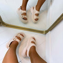 *ACTIE* STUDS SANDAAL LL1083 - BEIGE
