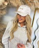 GUESS PRINTED PEONY LOGO CAP AW5502POL01 - STONE