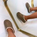 REAL LEATHER PANTOFFEL 2521 - KHAKI