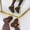 BUFFALO CLD CHAI WARM SNEAKER 18362 - BEIGE/BLACK/LEOPARD