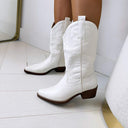 LEATHER LOOK LAARS 301-A32 - WHITE/P