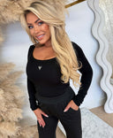 GUESS COLETTE BODYSUIT V4YP07J1314 - BLACK
