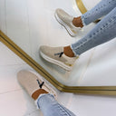 GLAM ZIP SNEAKER YY229 - BEIGE