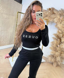 GUESS NEW CARRIE LONGSLEEVE TOP **O5RI00KBBU1** - BLACK