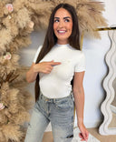 GUESS ELIRA CN SS T-SHIRT V6BI27K6931 - G012 OFF WHITE