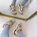 *SALE* STEVE MADDEN SNEAKER SPEEDER 2447 - SAND MULTI