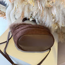FURRY SHOPPING BAG EC60317 - COFFEE