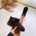 LIU JO JIL 01 COW SUEDE ANKLE BOOT SF6141 PX002 - MOKA