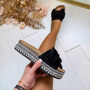 LOVA BOW SLIPPER 22-42 - BLACK