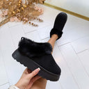 FLUFFY PANTOFFEL 9072 - BLACK