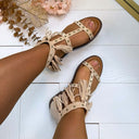 STUDS FRINGE SANDAAL X5-510 - BEIGE