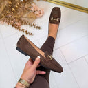 ANNE FRINGE MOCASSIN AQ212 - MARRON