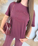 GUESS SIBILLA CN SS T-SHIRT V6BI04K6270 - G596 BORDEAUX