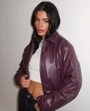 UNIQUE THE LABEL SEMMI BOMBER DEEP BERRY