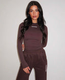 UNIQUE THE LABEL ROBYN LONGSLEEVE CACAO