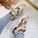 *SALE* STEVE MADDEN SNEAKER SPEEDER 2447 - SAND MULTI