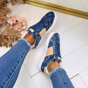 GUESS SNEAKERS EN JEAN AVEC LOGO FLJR11DEN112 - BLEU