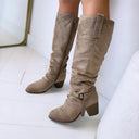 WILDLEDER GESPEN NIETEN STIEFEL A-997