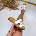*SALE* CHANTAL PLATEAU SLIPPER SU791 - WHITE