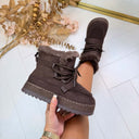 FLUFFY BOOT 9077 - BROWN
