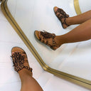 FRINGE SANDAAL X5-521 - LEOPARD