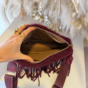 FRINGE BAG EC60313 - WINE/RED
