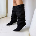 *SOLDES* BOTTINE DAIM BOUCLE 7699A - NOIR