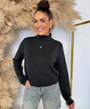 GUESS OLYMPE HIGH NECK SWEATER V4YQ05KCAY2 - BLACK