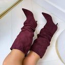 NOUVELLE BOTTE SUEDINE 2512 - LIE DE VIN