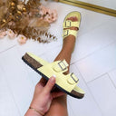 COMFY SCHNALLEN-PANTOLETTE BS2237 - BEIGE