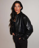 UNIQUE THE LABEL SEMMI BOMBER BLACK