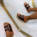 DUBBELE GESP SLIPPER FF-011