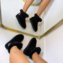 LIU JO JIL 12 COW SUEDE ANKLE BOOT SF6143 PX002 - BLACK