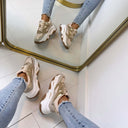 STEVE MADDEN PROGRESSIVE SNEAKER 7822 - LIGHT BRONZE