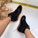STEVE MADDEN MUSTANG WEDGE 4987 - BLACK SUEDE