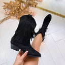 FRINGE BOOT K-99501 - BLACK