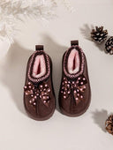 *KIDS* BOW PANTOFFEL/BOOT 20429 - BROWN