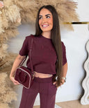 GUESS SIBILLA CN SS T-SHIRT V6BI04K6270 - G596 BORDEAUX