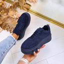 STRIPE PLATEAU SNEAKER 9156 - NAVY